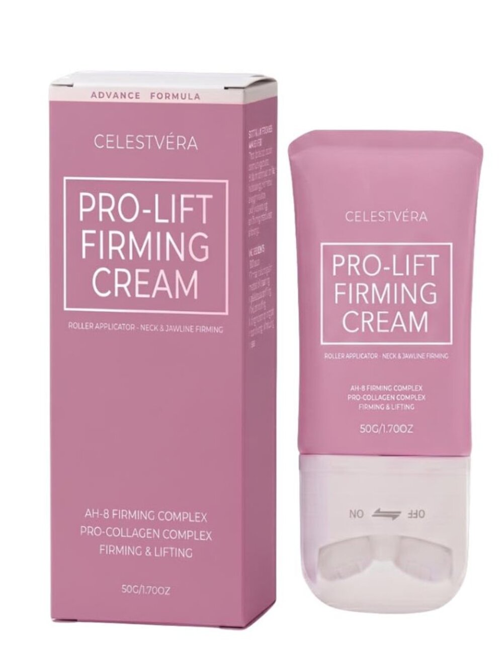 Pro-Lift Firming Cream, Neck & Jawline Care with Roller Massage Applicator